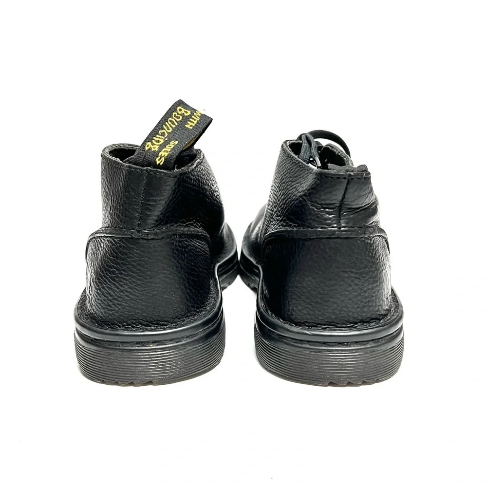 DR. MARTENS | Vintage Y2K black pebble leather 3-eye lace up chukka work boots Vintage Y2K Mens Chukka Boots // Black Pebble Leather 3-eye  main image 4